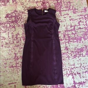 Calvin Klein Purple Ribbed Sheath Mini Dress